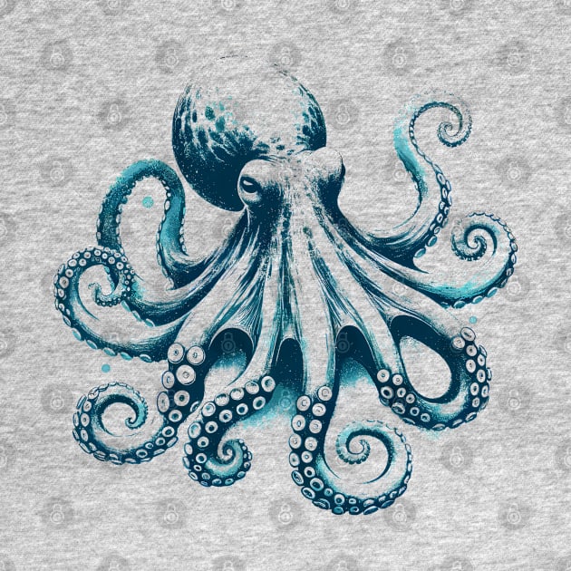 Ocean's Mystical Octopus: Sea Life Lover's Tee by Klimek Prints